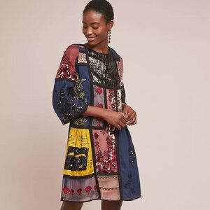 Anthropologie Let Me Be Armana Patchwork Dress